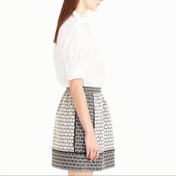 J. Crew Textured Block Print Skirt Size 8 - Picture 3 of 8